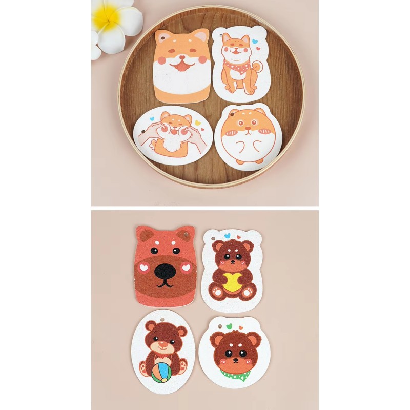 Cartoon Natural Wood Pulp Cleanging Clate