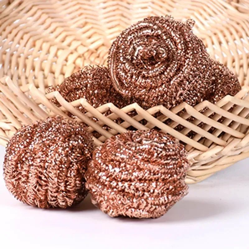 Кухонный шарик для чистки, мочалка из чистой меди